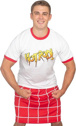 Roddy Piper Rowdy Hot Rod Wrestling White Adult T-Shirt Tee in Saudi Arabia
