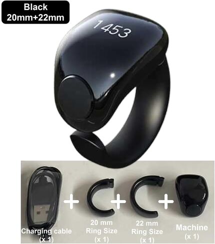 Fashion Tasbih Smart Ring, Tasbeeh Counters, Prayer Direction Indicator Guide,5 Azan Alarm Clock,Forgiveness,Electronic Rosary,Eid al-Fitr Eid al-Adha Ramadan Gift for men women,zikr ring conn 18+20mm in Kuwait