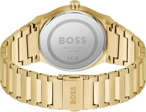Boss Men للرجال الصفراء الذهب الذهب الذهب المطلي الفولاذ المقاوم للصدأ السوار وسوار الارتباط ، والتصميم المعاصر للارتداء اليومي ، الساعة ثلاثية اليد ، الطراز (1514077) in Saudi Arabia