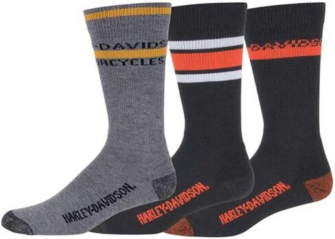 Harley-Davidson Men Men 3-PAG Ficking Ficking Boching Riding Socks-Gray/Black in Saudi Arabia