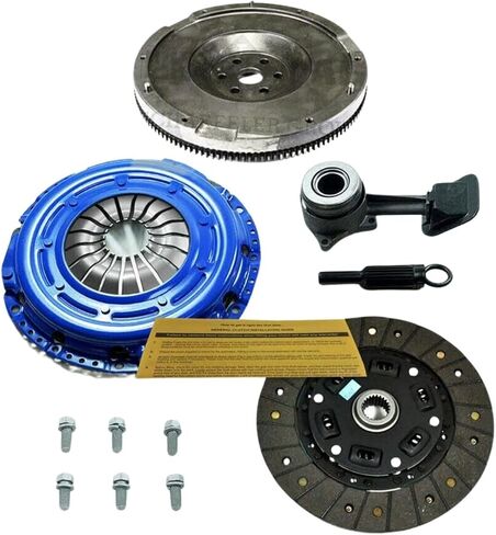 EFT Stage 1 Clutch & Flywheel Combo Kit with Slave Cylinder For 2003-2007 Ford Focus 2.0, 2.3 - Ideal Friction Material and Tough Sprung Center For Durable Performance - With 12 Month Brand Warranty in Saudi Arabia