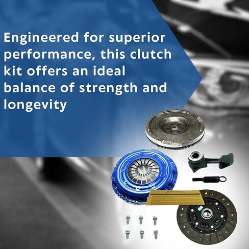 EFT Stage 1 Clutch & Flywheel Combo Kit with Slave Cylinder For 2003-2007 Ford Focus 2.0, 2.3 - Ideal Friction Material and Tough Sprung Center For Durable Performance - With 12 Month Brand Warranty in Saudi Arabia