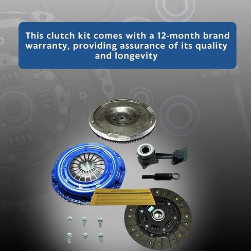 EFT Stage 1 Clutch & Flywheel Combo Kit with Slave Cylinder For 2003-2007 Ford Focus 2.0, 2.3 - Ideal Friction Material and Tough Sprung Center For Durable Performance - With 12 Month Brand Warranty in Saudi Arabia