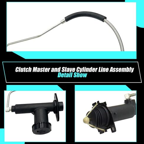 CC649005 Clutch Master And Slave Cylinder Assembly compatible with Ford F350 F59 Commercial Stripped Chassis F Super Duty 1993-1997 F250 1993-1996 7.3L 7.5L V8 136.65513 in Saudi Arabia