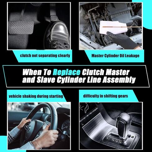 CC649005 Clutch Master And Slave Cylinder Assembly compatible with Ford F350 F59 Commercial Stripped Chassis F Super Duty 1993-1997 F250 1993-1996 7.3L 7.5L V8 136.65513 in Saudi Arabia