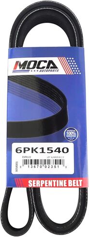 MOCA Serpentine Belt Without AC 6PK1540 Fits 2001-2006 for BMW 325Ci 2.5L & 1998-2000 for Chevrolet Prizm 1.8L & 1998-2008 for Toyota Corolla 1.8L & 1993 for Asuna Sunfire 1.8L in Kuwait