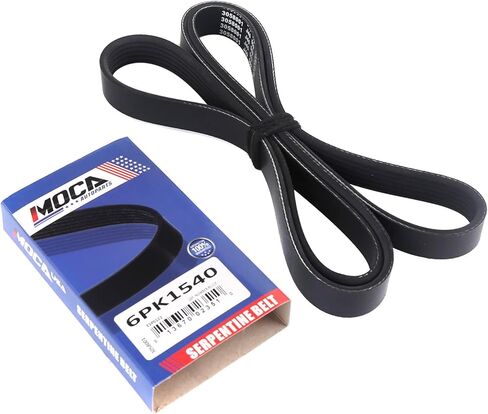 MOCA Serpentine Belt Without AC 6PK1540 Fits 2001-2006 for BMW 325Ci 2.5L & 1998-2000 for Chevrolet Prizm 1.8L & 1998-2008 for Toyota Corolla 1.8L & 1993 for Asuna Sunfire 1.8L in Kuwait