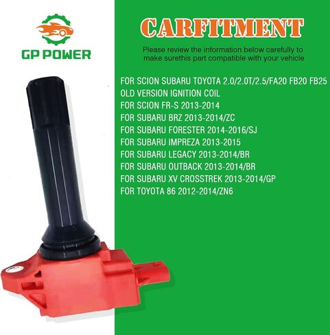 OLD VERSION IGNITION COIL UF710 UF720 22433AA681 FK0438 FK0453 FK0456 SET OF 4 COMPATIBLE WITH SUBARU BRZ FORESTER IMPREZA LEGACY OUTBACK XV TOYOTA 86 SCION FR-S 2.0 2.0T 2.5 FA20 FB20 FB25 in Saudi Arabia