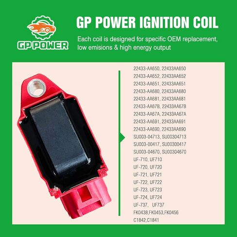 OLD VERSION IGNITION COIL UF710 UF720 22433AA681 FK0438 FK0453 FK0456 SET OF 4 COMPATIBLE WITH SUBARU BRZ FORESTER IMPREZA LEGACY OUTBACK XV TOYOTA 86 SCION FR-S 2.0 2.0T 2.5 FA20 FB20 FB25 in Saudi Arabia