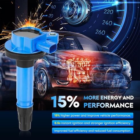 حزمة لفائف الإشعال لفورد إيدج إكسبلورر F-150 Flex Fusion Mustang Police Interceptor Sedan Attility Taurus Transit 150 250 350 HD ، Lincoln MKS MKT MKX MKZ ، MAZDA 6 CX-9 ، 610-00119 6PCS in Saudi Arabia