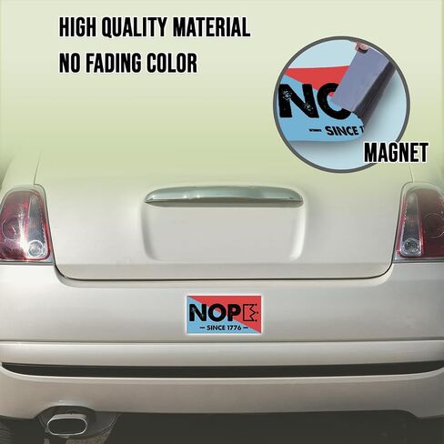 Magnet Sticker Nope Magnetic No Kings in America Since 1776 Classic Subtle Leftist Social Justice Human Rights Democrat Black Magnet for Bumper, Refrigerator, Cruise Door, Car, Truck 7.5x3.75in in Saudi Arabia