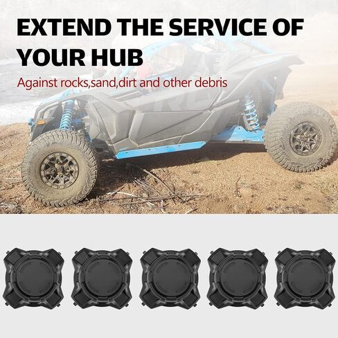 Maverick X3 Wheel Center Center Caps ، A & UTV Pro Tire Hub Hub Rim Rim Cap Coveser مع إكسسوارات Can-Am Maverick X3 Turbo R RR 2017-2024 ، استبدل OEM # 705401841 ، Black ، 5pcs in Saudi Arabia