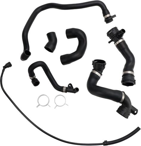 Areyourshop Radiator Coolant Water Hose Pipe Kit (7 Hoses) for BMW 128i 2008-2013, 328i 2007-2011, 328i Convertible/Coupe 2012-13, 328i xDrive 2009-12, 328xi 2007-08 in Saudi Arabia