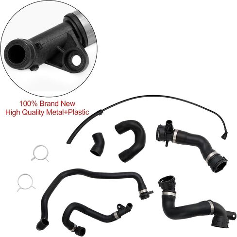 Areyourshop Radiator Coolant Water Hose Pipe Kit (7 Hoses) for BMW 128i 2008-2013, 328i 2007-2011, 328i Convertible/Coupe 2012-13, 328i xDrive 2009-12, 328xi 2007-08 in Saudi Arabia