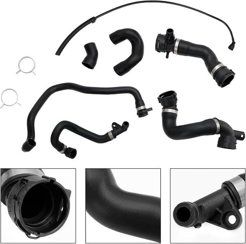 Areyourshop Radiator Coolant Water Hose Pipe Kit (7 Hoses) for BMW 128i 2008-2013, 328i 2007-2011, 328i Convertible/Coupe 2012-13, 328i xDrive 2009-12, 328xi 2007-08 in Saudi Arabia