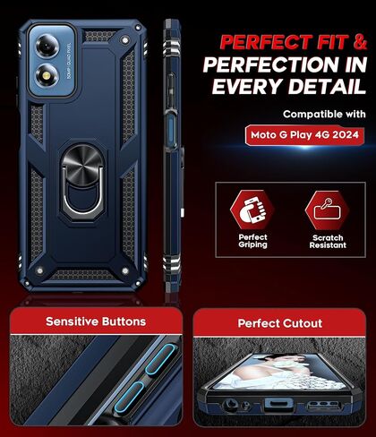 LeYi for Moto G-2025 Case/Moto G 2026 Phone Case: Heavy Duty Shockproof | Moto G Play 2026 Case with Screen Protector, Military-Grade Android Cover Funda para Magnetic Motorola G 5G 2026, Black in Kuwait