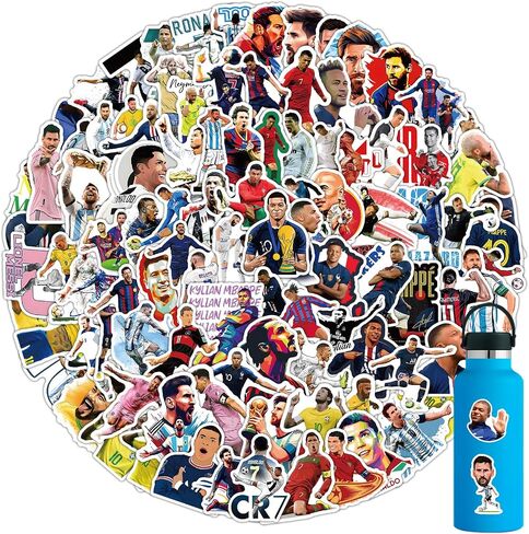104Pcs Football Rugby Buffalo Stickers for Water Bottle, Rugby Decal Decoration Sticker for Boys，Waterproof Decals for Laptop，Phone Case，Car，Guitar，Bumper，PS5，Skateboard，Gifts for Kids Adults Teens in Saudi Arabia