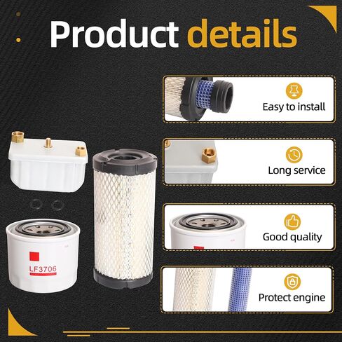Fuel Filter Kit, Compatible with RV Diesel Generator HDKCA HDKCB Spec. A-C, Compatible with Cummins Onan Quiet Diesel #OE 1220893 1403071 1492513 122-0893 140-3071 149-2513 LF3706 AF25550 FF236 in Saudi Arabia