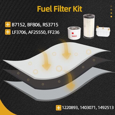 Fuel Filter Kit, Compatible with RV Diesel Generator HDKCA HDKCB Spec. A-C, Compatible with Cummins Onan Quiet Diesel #OE 1220893 1403071 1492513 122-0893 140-3071 149-2513 LF3706 AF25550 FF236 in Saudi Arabia