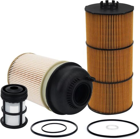 PF9908 Fuel Filter with Oil Filter Kit Compatible with Freightliner Cascadia DD13 DD15 DD16 Engine Replace# PF9908 P551005 P551063 in Saudi Arabia