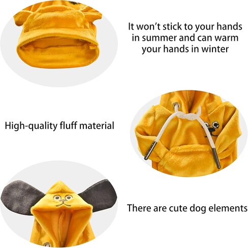 Gear Shift Cover, Gear Shift Hoodie, Shift Knob Cover, Car Gear Shift Cover, Universal Dog Shift Knob Hoodie Cover, Automotive Car Interior Accessories Gadgets Gift for Women Men Yellow in Saudi Arabia