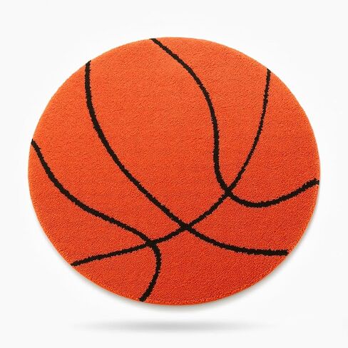 Cool Basketball Rug for Men Room Decor Non Slip Kid Rug for Aesthetic Living Room & Area Rugs Fun Decor 35" Microfiber Fluffy for y2k Sport Room Decor in Saudi Arabia