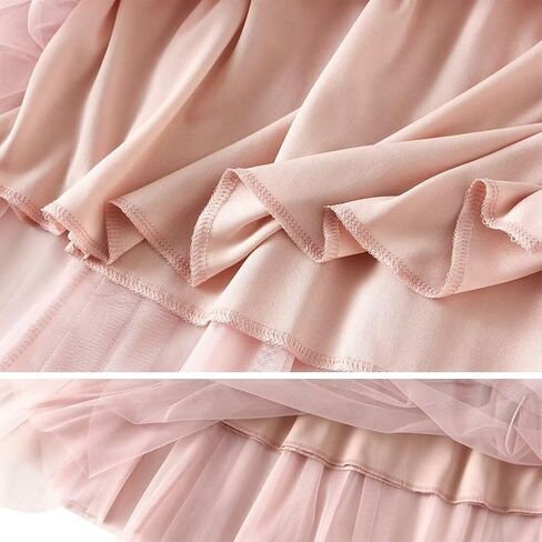Elegant A Line Skirts for Women Midi Fairy Style Multi Layer Mesh Tutu High Waisted Elastic Half Skirt in Kuwait