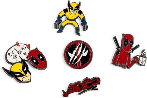 Marvel Studios Deadpool & Wolverine 5 قطع مجموعة PIN | إكسسوارات شارة المعادن للحبل ، حقيبة الظهر ، الملابس in Saudi Arabia