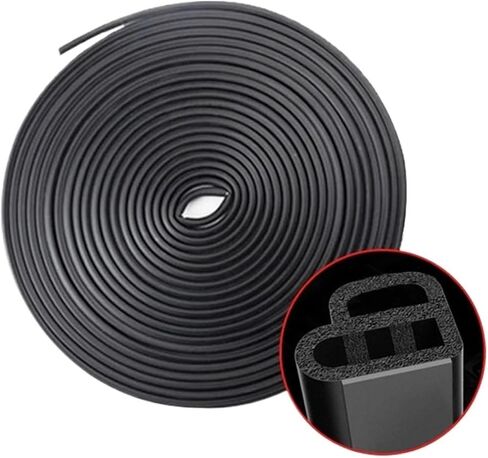 Double Hole Car Door Protector Trim Auto Body Rubber Sealing Strip Thicken Door Closure Sound Insulation Strip Shock-absorbing(16m) in Saudi Arabia