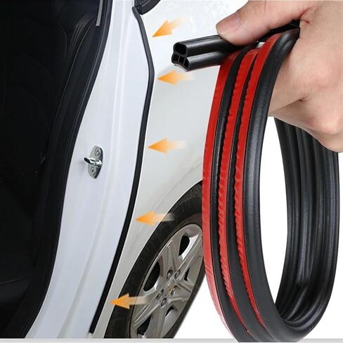 Double Hole Car Door Protector Trim Auto Body Rubber Sealing Strip Thicken Door Closure Sound Insulation Strip Shock-absorbing(16m) in Saudi Arabia