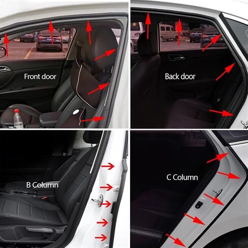 Double Hole Car Door Protector Trim Auto Body Rubber Sealing Strip Thicken Door Closure Sound Insulation Strip Shock-absorbing(16m) in Saudi Arabia