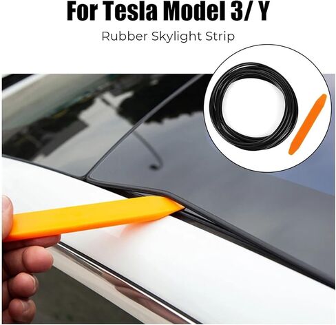 5m Rubber Strips For Model Y Skylight Insulator Sunroof Seal Wind Guards Anti-Dust Waterproof Stickers Car Accessories in Saudi Arabia