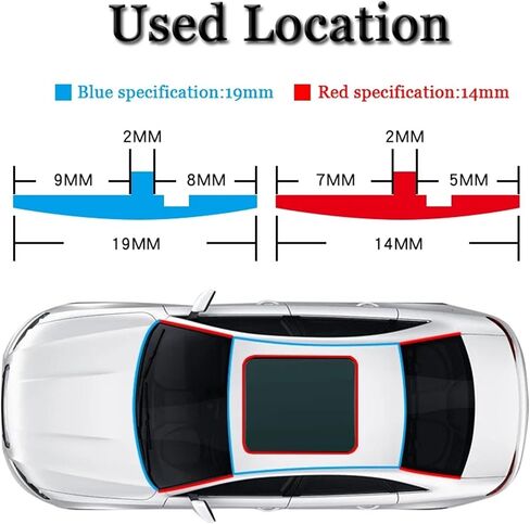 FIT for Car Roof Windshield Sealant Protector Seal Strip FIT for Hyundai Solaris ix35 i20 Elantra Santa fe Tucson Getz(2mx19mm) in Saudi Arabia