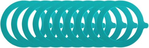 5pcs استبدال السيليكون حشية محكم الإغلاق حلقات تسرب الأختام تعليب الأختام لمقطع الزجاج حاويات تخزين الجرار (الرمادي) in Kuwait