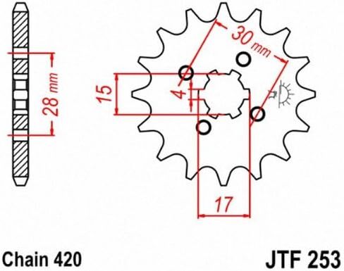 JT Sprockets JTF253.16 16T Steel Front Sprocket in Saudi Arabia
