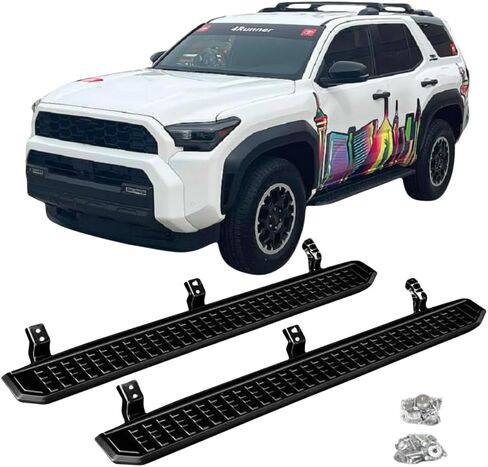 خطوات جانبية ثابتة تشغيل لوحات NERF تتناسب مع تويوتا 4Runner N500 2025 2026 (مع قوسين) in Kuwait