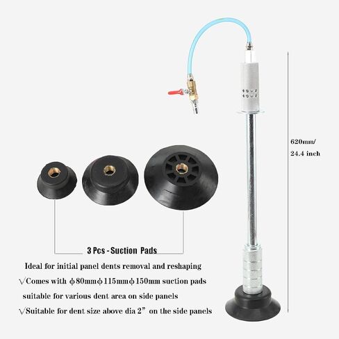 Upgraded Car Dent Puller Air Pneumatic Dent Puller Car Auto Body Repair 3PCS Auto Body Suction Cup Hand Tools Kit in Saudi Arabia