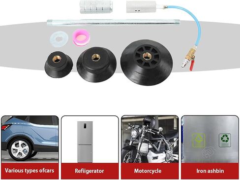 Upgraded Car Dent Puller Air Pneumatic Dent Puller Car Auto Body Repair 3PCS Auto Body Suction Cup Hand Tools Kit in Saudi Arabia
