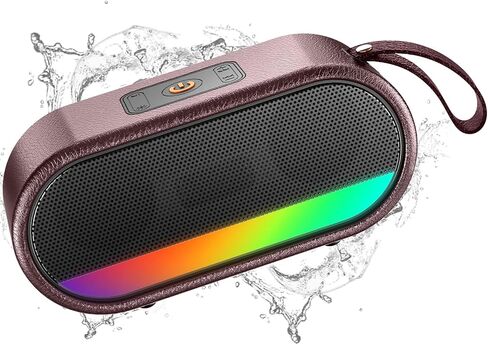 Portable Bluetooth Speaker, Bluetooth 5.3 Speaker with Punchy bass for Home/Outdoor, Built-in Lights, IP7 Waterproof, Wireless Speaker Stereo Pairing Green in Saudi Arabia