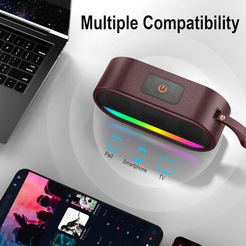 Portable Bluetooth Speaker, Bluetooth 5.3 Speaker with Punchy bass for Home/Outdoor, Built-in Lights, IP7 Waterproof, Wireless Speaker Stereo Pairing Green in Saudi Arabia