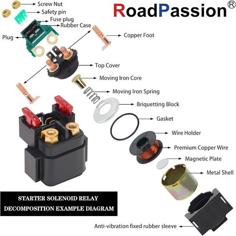 Road Passion Starter Solenoid Relay Replacement for Yamaha XV1900 XV19 STRATOLINER ROADLINER Raider Midnight 2006-2010 XVS11 1100 Silverado Custom Midnight 2004-2009 in Saudi Arabia