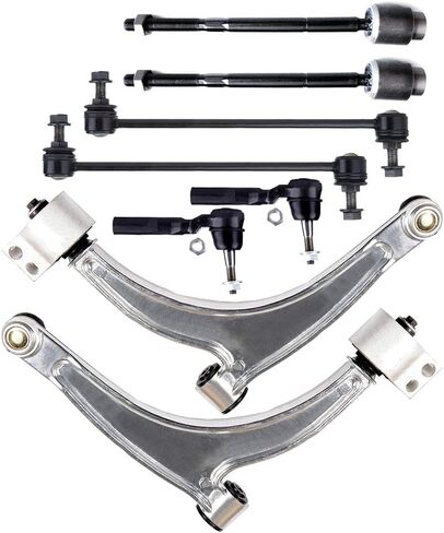 مجموعة التعليق 8-PC FIT 2005-2012 لـ CHEVY لـ MALIBU 2005-2010 لـ Pontiac G6 2007-2009 لزحل Aura Lower Control Arm و Ball Joint INNER TIN END LINC in Saudi Arabia