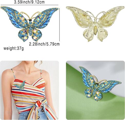 Gold Crystal Animal Brooches for Womne Elegant Rhinestone Butterfly Cat Fox Brooch Pins Fashion Jewelry Accessories for Women Gift in Saudi Arabia