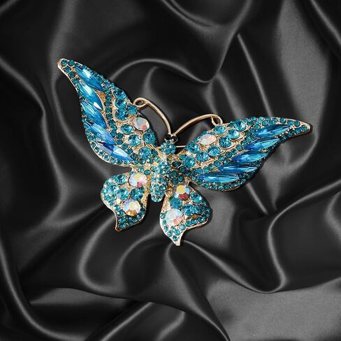 Gold Crystal Animal Brooches for Womne Elegant Rhinestone Butterfly Cat Fox Brooch Pins Fashion Jewelry Accessories for Women Gift in Saudi Arabia