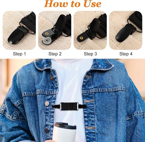 3pcs فستان مقطع سينش ، مقطع Cincher من الخصر الأسود لشال سترة وشاح Cardigan Cardigan Clips قابلة للتعديل in Saudi Arabia
