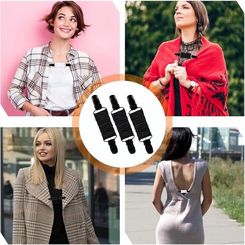 3pcs فستان مقطع سينش ، مقطع Cincher من الخصر الأسود لشال سترة وشاح Cardigan Cardigan Clips قابلة للتعديل in Saudi Arabia
