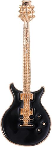 coadipressguitar بروش دبوس لطيف الغيتار الكهربائي غيتار الشارة دبوس الموسيقي الموسيقي دبابيس مينا للمينا للقميص سترة سترة الظهر على الظهر in Kuwait
