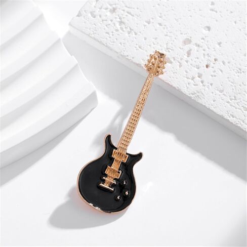 coadipressguitar بروش دبوس لطيف الغيتار الكهربائي غيتار الشارة دبوس الموسيقي الموسيقي دبابيس مينا للمينا للقميص سترة سترة الظهر على الظهر in Kuwait