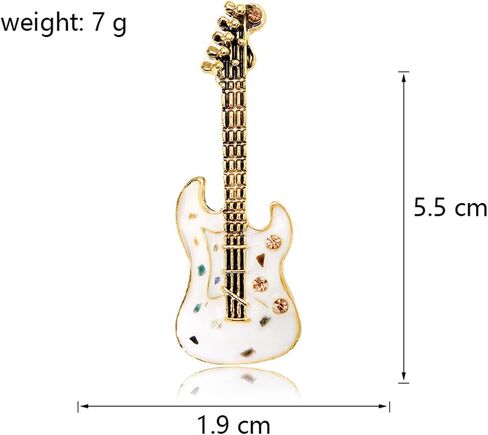 coadipressguitar بروش دبوس لطيف الغيتار الكهربائي غيتار الشارة دبوس الموسيقي الموسيقي دبابيس مينا للمينا للقميص سترة سترة الظهر على الظهر in Kuwait