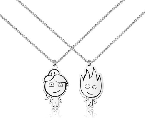 WUSUANED Funny Fire Water Character Necklace Game Inspired Set Jewelry Gamer Cosplay Gift Game Fan Gift For Gaming Lovers in Saudi Arabia